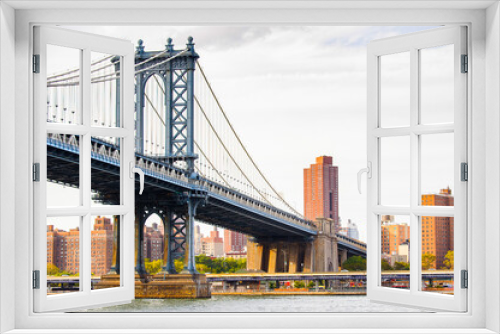 Fototapeta Naklejka Na Ścianę Okno 3D - It's Manhattan bridge, New York City, United States of America