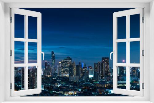 Fototapeta Naklejka Na Ścianę Okno 3D - bangkok city at night