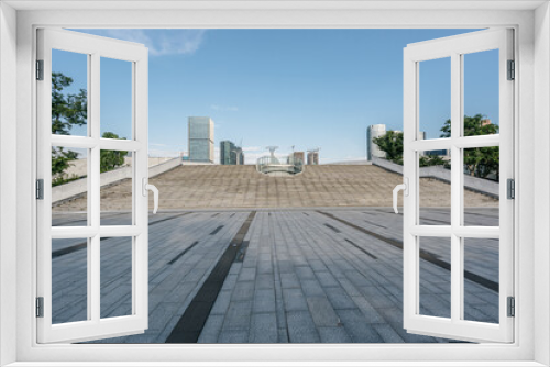 Fototapeta Naklejka Na Ścianę Okno 3D - city skyline in hangzhou china
