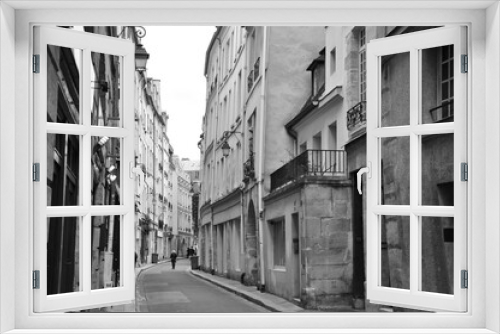Fototapeta Naklejka Na Ścianę Okno 3D - Calles vacías en París, Francia, Europa.