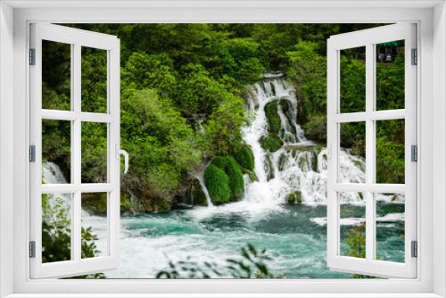 Fototapeta Naklejka Na Ścianę Okno 3D - Skradinski main waterfalls of Krka National Park. Croatia, 28th April 2015.
