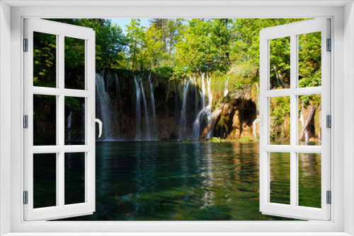 Fototapeta Naklejka Na Ścianę Okno 3D - waterfalls connecting the plitvice lakes in Croatia