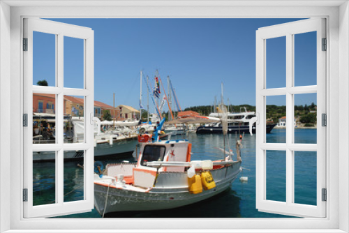 Fototapeta Naklejka Na Ścianę Okno 3D - Fiskardo Harbour on Island of Kephalonia Greece