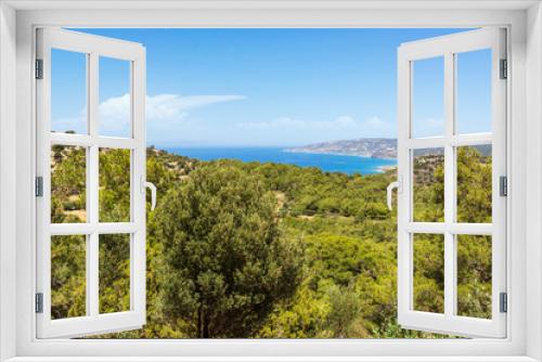 Fototapeta Naklejka Na Ścianę Okno 3D - Scenic view from the castle of Kritinia (Kastello) on Rhodes island. Greece
