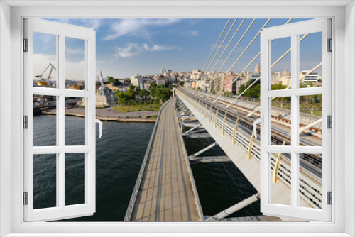 Fototapeta Naklejka Na Ścianę Okno 3D - Galata Metro Bridge in Istanbul, Turkey