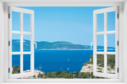 Fototapeta Naklejka Na Ścianę Okno 3D - Blue sky and sea in Makarska, Croatia