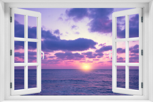 Fototapeta Naklejka Na Ścianę Okno 3D - Seascape, sunset over the sea. Atlantic ocean in the evening. Beautiful nature