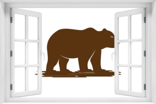 Fototapeta Naklejka Na Ścianę Okno 3D - Bear logo