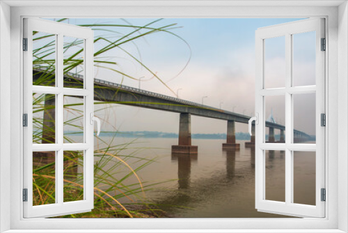 Fototapeta Naklejka Na Ścianę Okno 3D - The Bridge over the Mekong River, Thai-Laos border crossing, Mukdahan, Thailand
