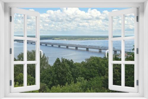 Fototapeta Naklejka Na Ścianę Okno 3D - Bridge over the Volga river.