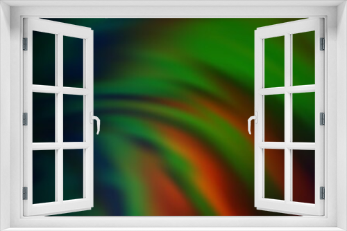 Fototapeta Naklejka Na Ścianę Okno 3D - Dark Green, Red vector backdrop with curved lines. A completely new colorful illustration in simple style. Abstract design for your web site.