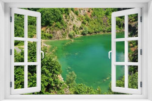Fototapeta Naklejka Na Ścianę Okno 3D - Aerial view of Lake Benatina in Slovakia