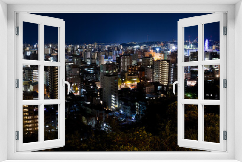 Fototapeta Naklejka Na Ścianę Okno 3D - 城山より見る鹿児島市街地の夜景	