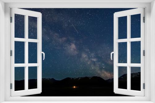 Fototapeta Naklejka Na Ścianę Okno 3D - milky way sky stars mountains night