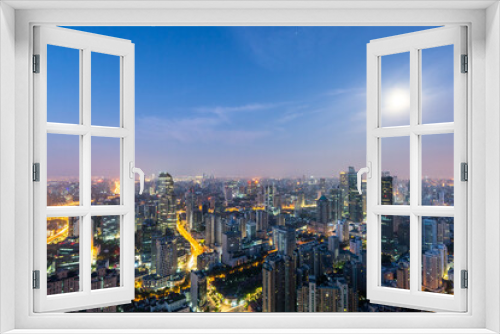 Fototapeta Naklejka Na Ścianę Okno 3D - city skyline in shanghai china