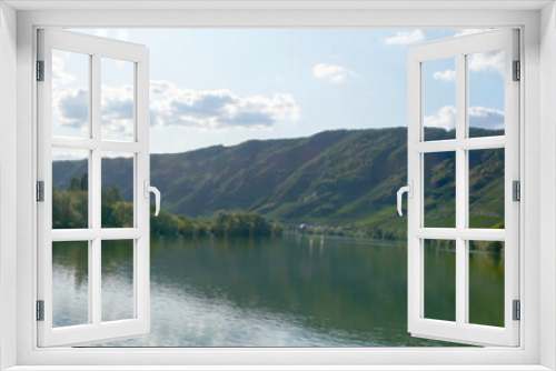 Fototapeta Naklejka Na Ścianę Okno 3D - Panorama from River Moselle