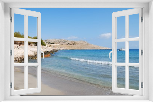 Fototapeta Naklejka Na Ścianę Okno 3D - Pondamos beach, Halki island, Greece