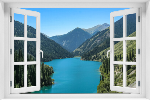 Fototapeta Naklejka Na Ścianę Okno 3D - Allphotokz Lake Kolsay-1 20050814 2822 20D S