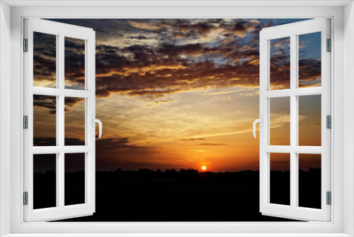 Fototapeta Naklejka Na Ścianę Okno 3D - Sunset French campaign