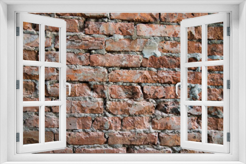 Fototapeta Naklejka Na Ścianę Okno 3D - Old Exterior Brick Wall