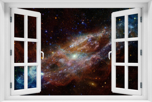 Fototapeta Naklejka Na Ścianę Okno 3D - Spiral galaxy in outer space. Elements of this image furnished by NASA