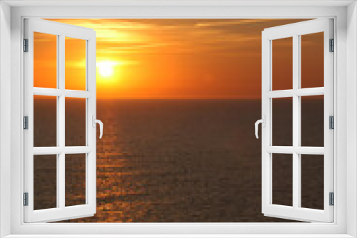 Fototapeta Naklejka Na Ścianę Okno 3D - Sunset at sea