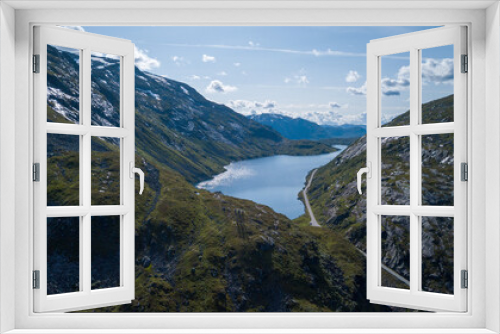 Fototapeta Naklejka Na Ścianę Okno 3D - Norvège vue de drone