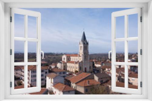 Fototapeta Naklejka Na Ścianę Okno 3D - Dardilly par drone