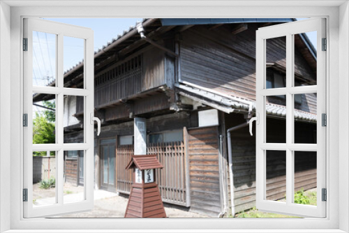 Fototapeta Naklejka Na Ścianę Okno 3D - Tea house in Oiwake Station on old Nakasendo Road in Karuizawa Town, Nagano Prefecture