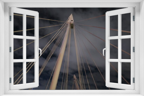 Fototapeta Naklejka Na Ścianę Okno 3D - Bridge suspension pillar
