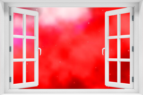 Fototapeta Naklejka Na Ścianę Okno 3D - Light Red vector template with neon stars. Colorful illustration in abstract style with gradient stars. Design for your business promotion.