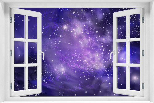 Fototapeta Naklejka Na Ścianę Okno 3D - Vector illustration of the infinite universe and Milky Way. Abstract barred spiral,Space exploring,sparkling dust.Space dark concept.