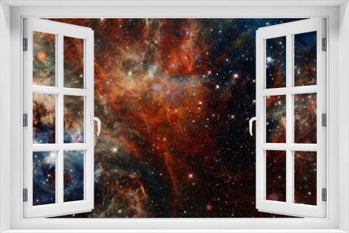 Fototapeta Naklejka Na Ścianę Okno 3D - Starfield on night sky. Elements of this image furnished by NASA