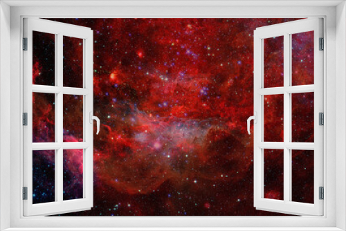 Fototapeta Naklejka Na Ścianę Okno 3D - Red nebula in space. Elements of this image furnished by NASA