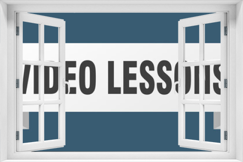 video lessons ribbon. video lessons isolated band sign. video lessons banner
