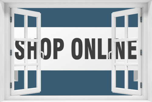 shop online ribbon. shop online isolated band sign. shop online banner