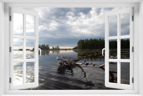 Fototapeta Naklejka Na Ścianę Okno 3D - Maine Lake at Sunrise