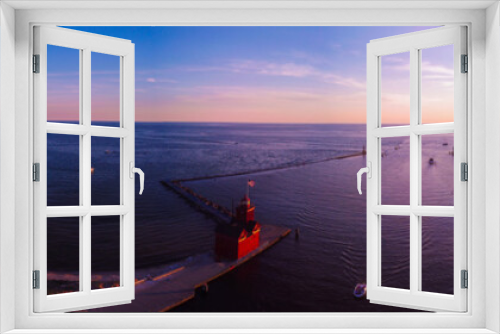 Fototapeta Naklejka Na Ścianę Okno 3D - Holland Michigan Lighthouse