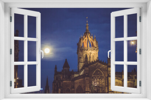 Fototapeta Naklejka Na Ścianę Okno 3D - Edinburgh - moon