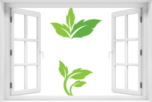 Fototapeta Naklejka Na Ścianę Okno 3D - Leaf  ecology Logo Template vector