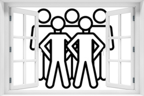 Fototapeta Naklejka Na Ścianę Okno 3D - men standing icon, line style