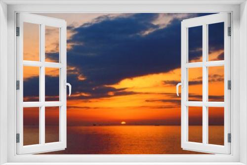 Fototapeta Naklejka Na Ścianę Okno 3D - sunset view from Makuhari beach Chiba,Japan