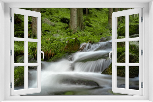 Fototapeta Naklejka Na Ścianę Okno 3D - Waterfall in the forest
