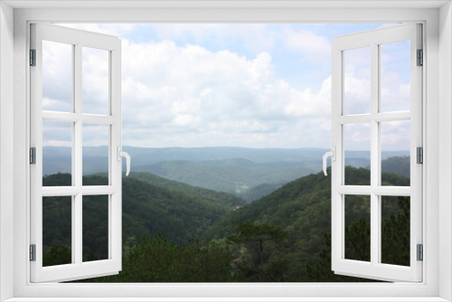 Fototapeta Naklejka Na Ścianę Okno 3D - clouds over the mountains