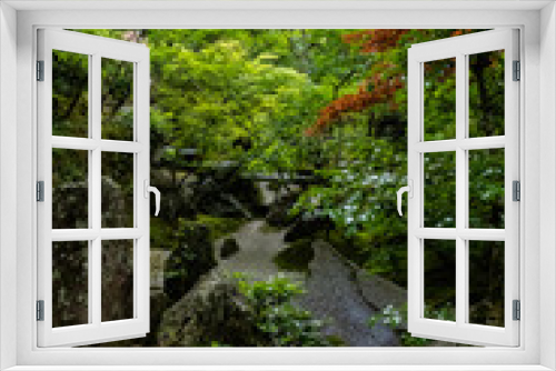 Fototapeta Naklejka Na Ścianę Okno 3D - 京都 大原 宝泉院 新緑と初夏の景色