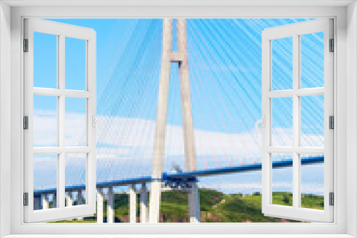 Fototapeta Naklejka Na Ścianę Okno 3D - Russky Russian Bridge in Vladivostok