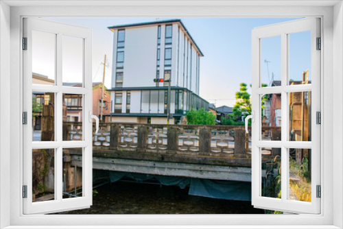 Fototapeta Naklejka Na Ścianę Okno 3D - 京都の三条通白川橋