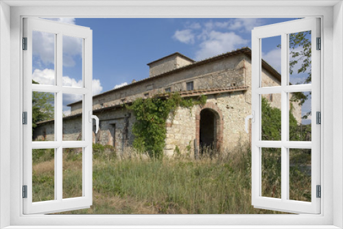 Fototapeta Naklejka Na Ścianę Okno 3D - around San Regolo in Chianti
