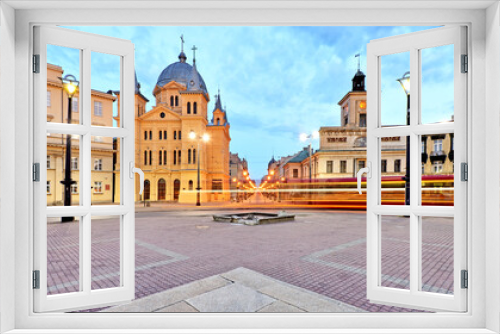 Fototapeta Naklejka Na Ścianę Okno 3D - Miasto Łódź- widok na Plac Wolności.