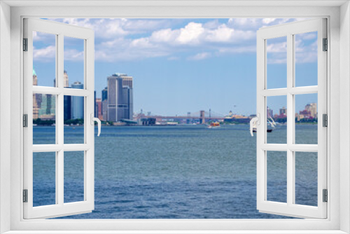 Fototapeta Naklejka Na Ścianę Okno 3D - view of Lower Manhattan and Brooklyn, New York USA
